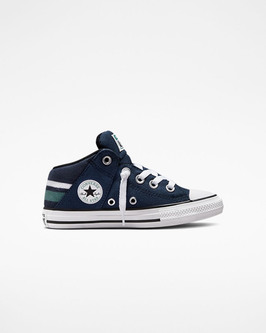 Boys\' Converse Chuck Taylor All Star Axel Varsity Club High Top Shoes Navy / White | AU 8E951P